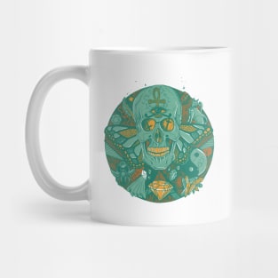 Mountain Green Skull Circle of Humanity Mug